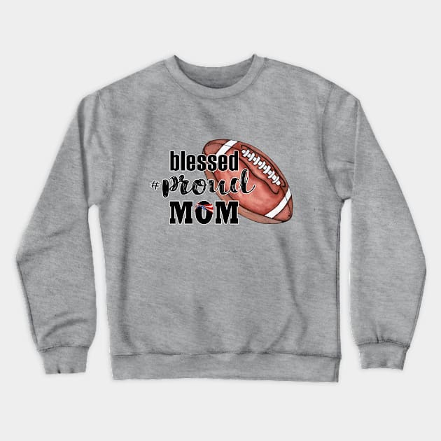 Football MOM Crewneck Sweatshirt by Designs by Ira